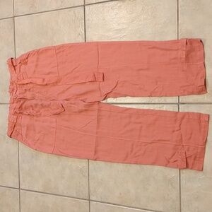 Tribal Orange Paperbag Style Pants Size 2